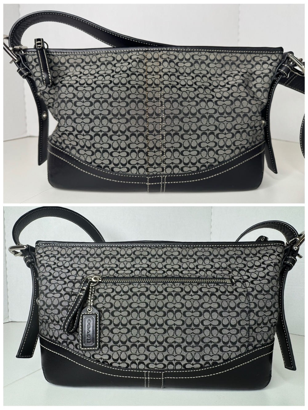 Coach Black Signature C Y2K F10945 Jacquard Soho Hobo Crossbody Bag - Picture 2 of 16